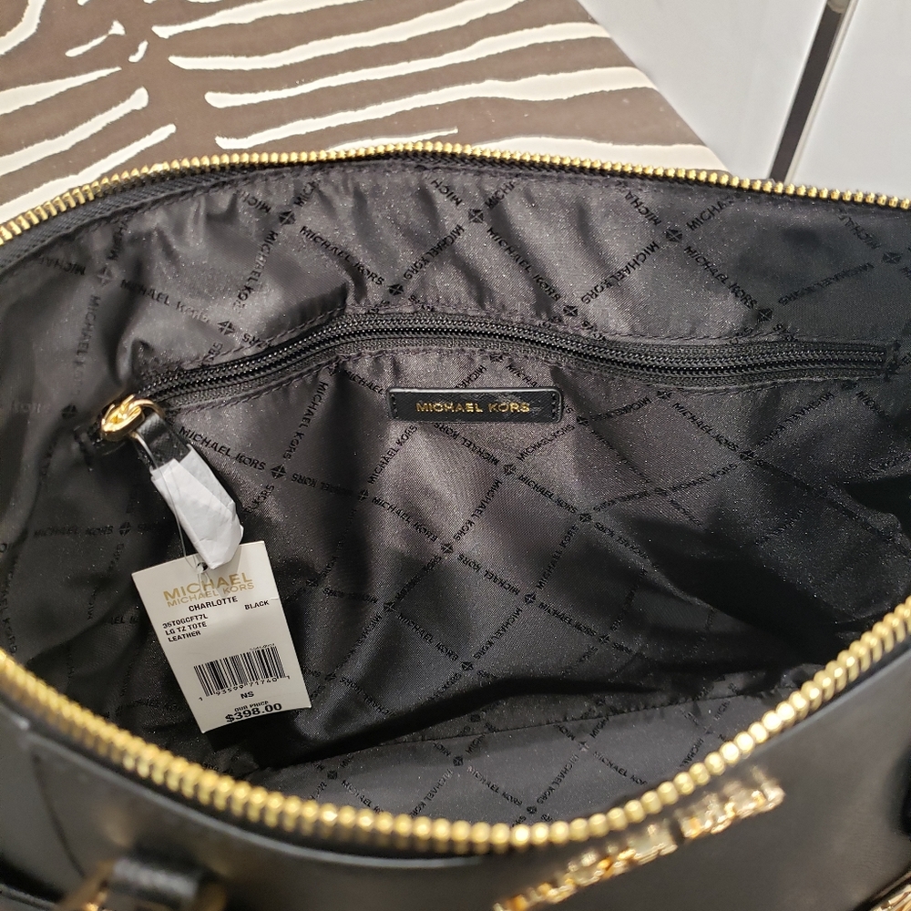 FREE SHIPPING Michael Kors Charlotte Large Tote - Picture 6 of 8